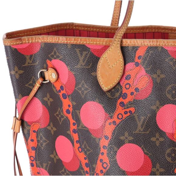Louis Vuitton Monogram La Mage Neverfull MM Tote Bag M41603 LV Brown Red Pink - Picture 3 of 10